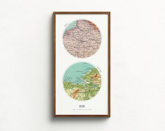 Personalized Boyfriend Gifts, Anniversary Gift for couples, Custom Adventure Travel Map Poster for her,1 year Anniversary Gift for Boyfriend