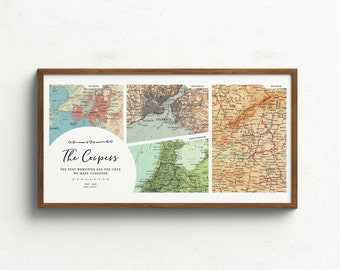Custom Christmas Gifts for Dad Travel Map Art Print, Travel Map Wall Art Father Daughter Gifts, Gifts for Dad from Son for Christmas Present