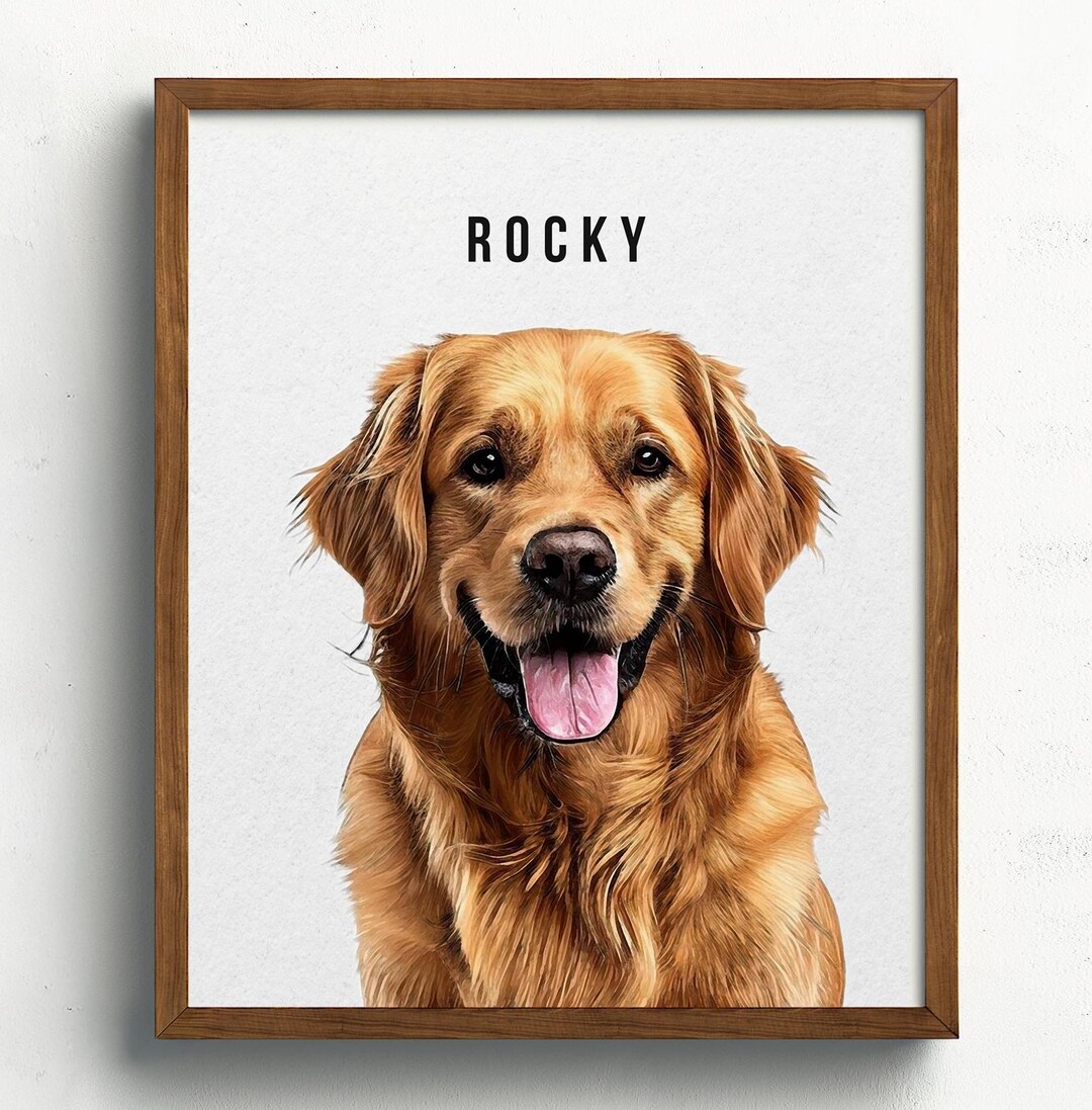 Pet Portrait Gift | Custom Dog, Cat Watercolor Painting | Memorial ...