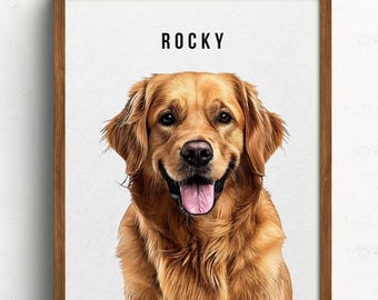 Pet Portrait Gift | Custom Dog, Cat Watercolor Painting | Memorial Keepsake | First Pet Gift | Mother’s Day Art | Personalized Gift for Mom