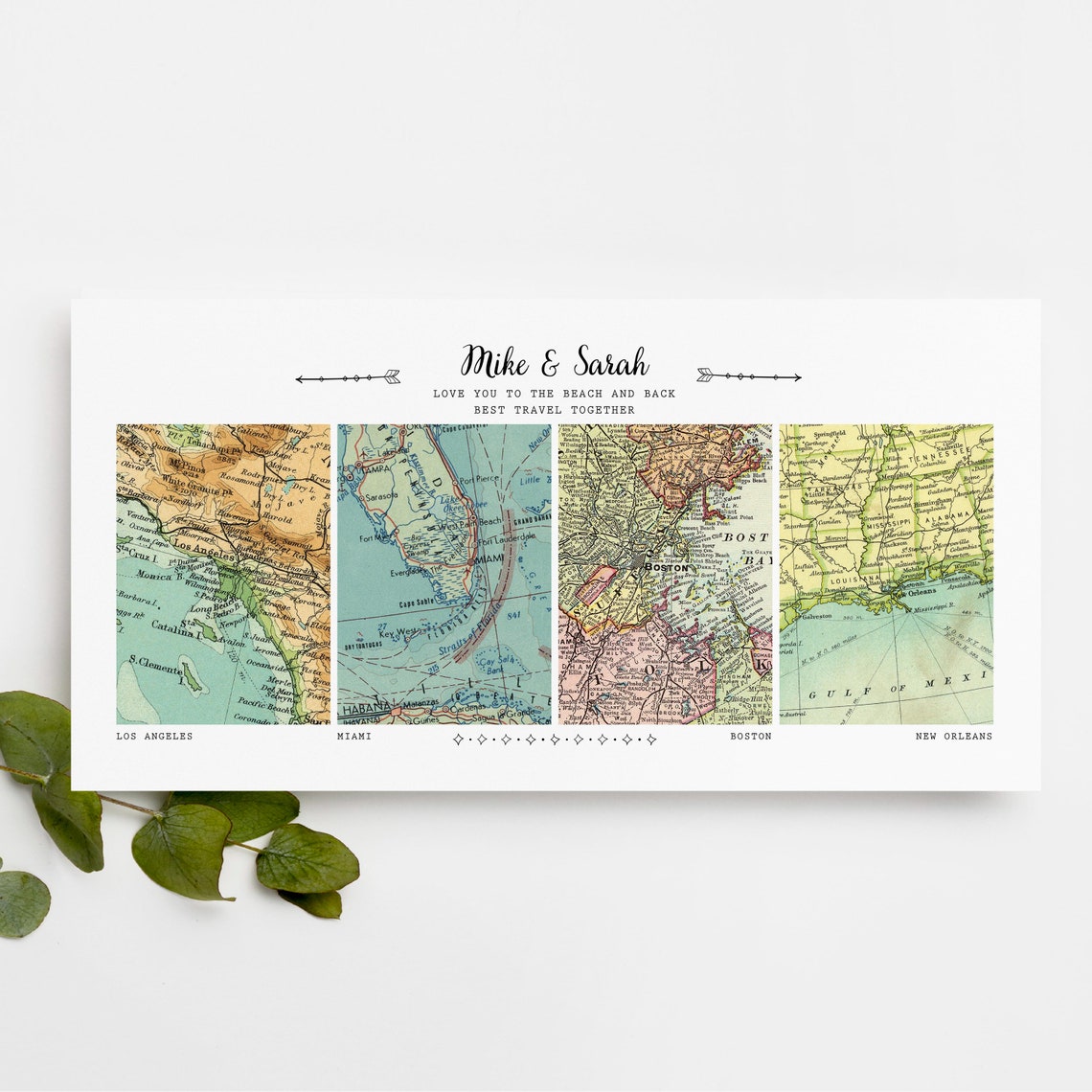 Customized Couple Photos | Personalized Map Prints With Photos for ...
