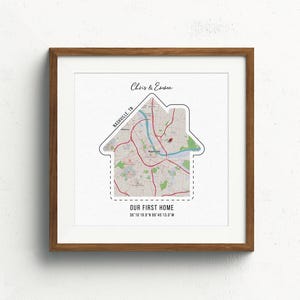 Custom Home Map, Our First Home, Personalised Housewarming Gift, Our First Home Gift Map, Our First Home, Our Home Map, Gift from friends