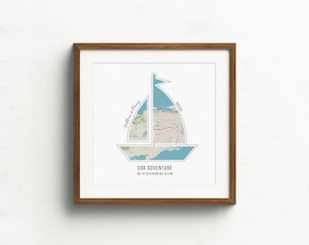 Our New Home Map Print, Personalised Housewarming Gift For Couple, Gifts for new home,Personalised couple anniversary print,Moving Home Gift