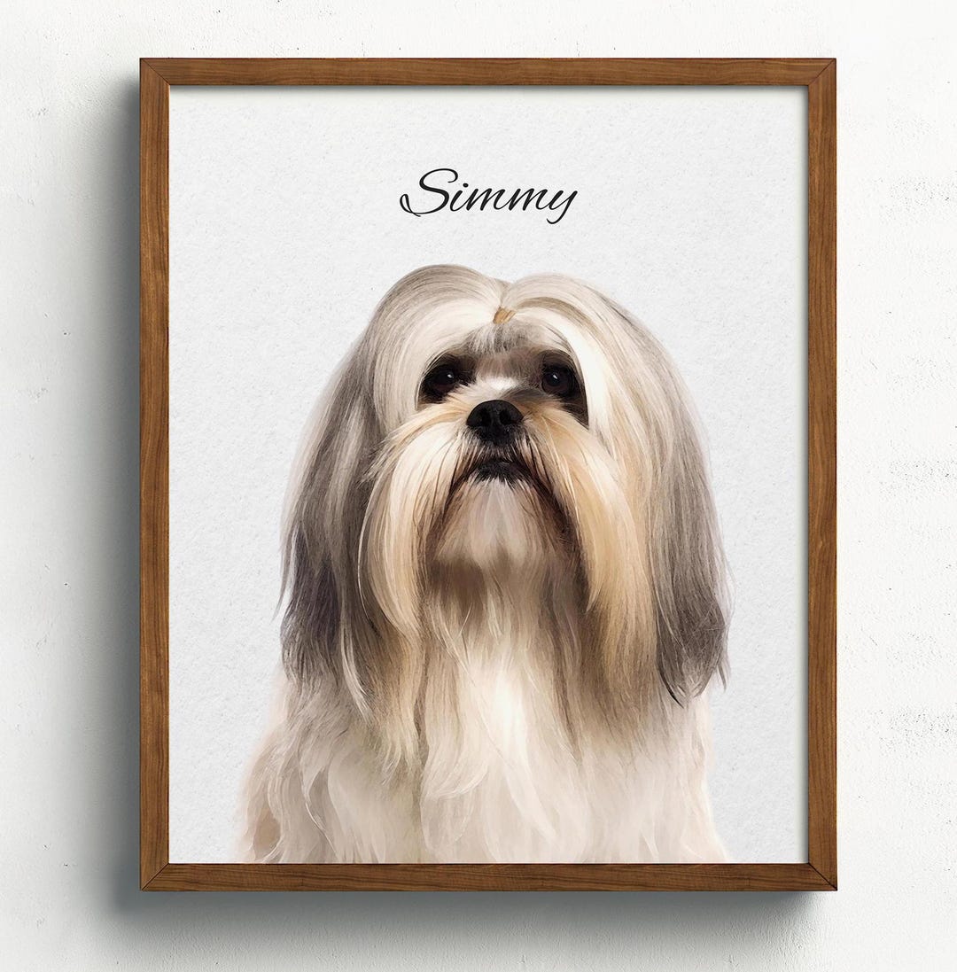 Pet Portrait From Photo | Personalized Pet Gift, Custom Watercolor Dog ...