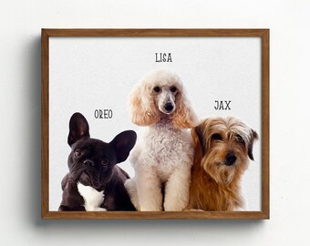 Pet & Owner Portrait | Custom Dog Cat Painting | Watercolor Pet Art | Pet Memorial, Birthday, First Pet Gift, Mother's Day gift from Kids