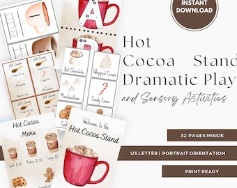 Hot Chocolate/cocoa Stand Dramatic Play Center and Sensory