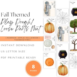 Fall/Autumn Play Dough and Activity Mats, Digital Download