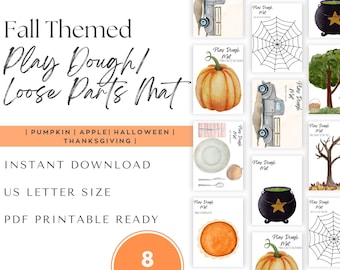 Fall/Autumn Play Dough and Activity Mats, Digital Download