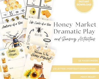 Honey Market/Bee Keeper Dramatic Play Center, DIGITAL DOWNLOAD