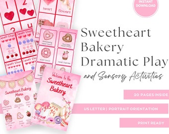 Sweetheart Bakery/Valentine's Day Bakery Dramatic Play Center and Activities, DIGITAL DOWNLOAD