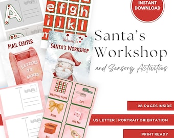 Santa's Workshop Dramatic Play Center, DIGITAL DOWNLOAD