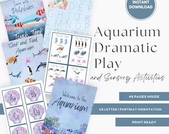 Aquarium Dramatic Play Center, Homeschool Activities (Digital Download)