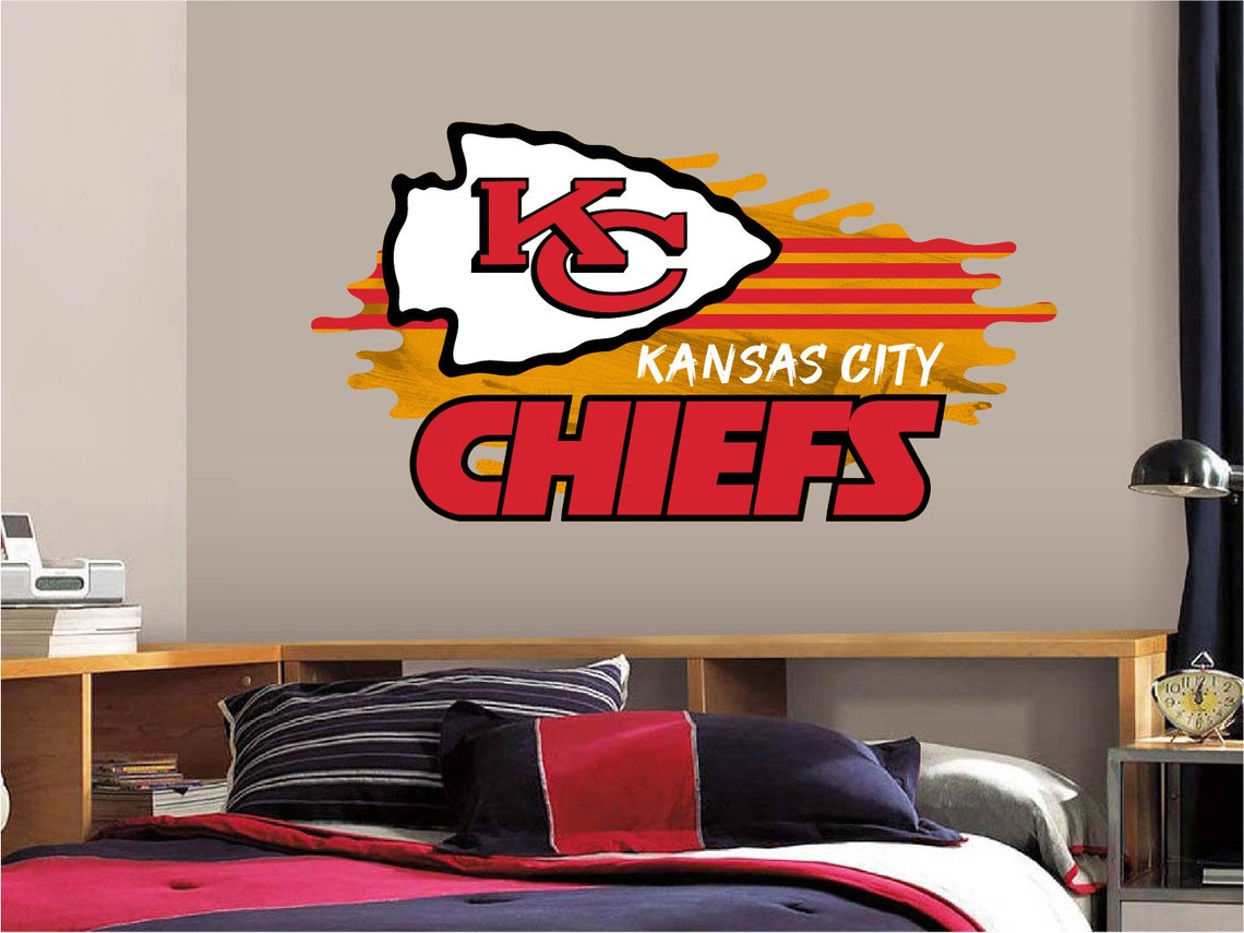Kansas City Chiefs Logo Wall Decal Sticker Home Decor Custom | Etsy