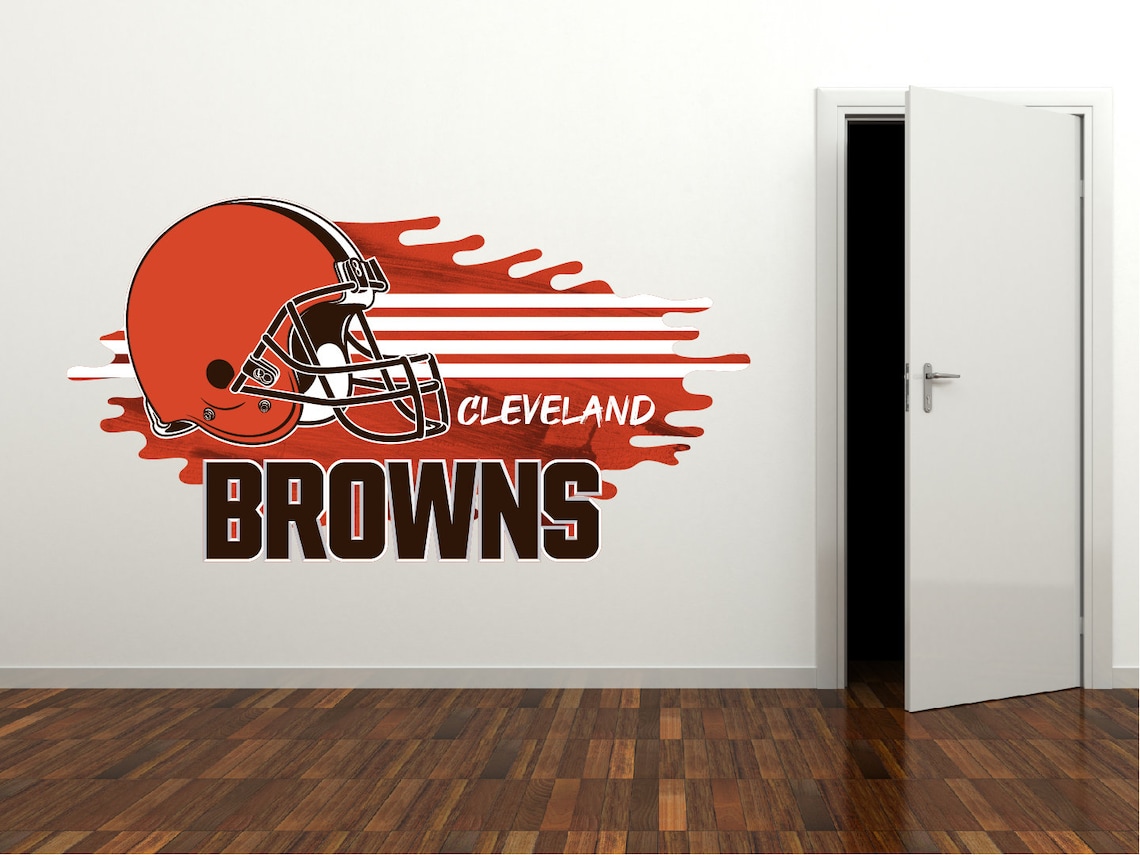 Cleveland Browns Logo Wall Decal Sticker Home Decor Custom Etsy
