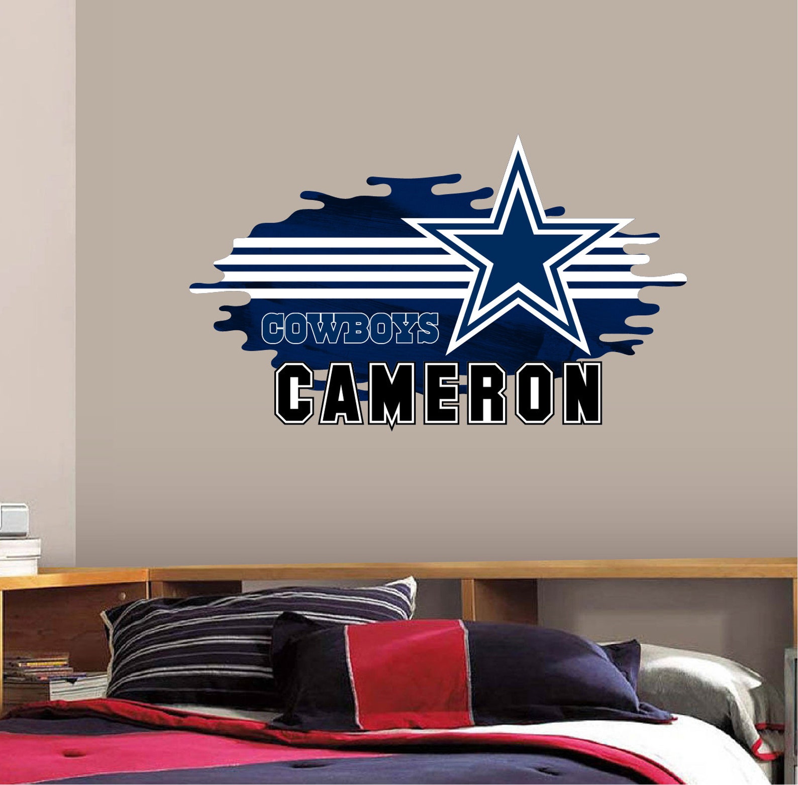 Personalized Dallas Cowboys Wall Decal Sticker Home Decor Etsy