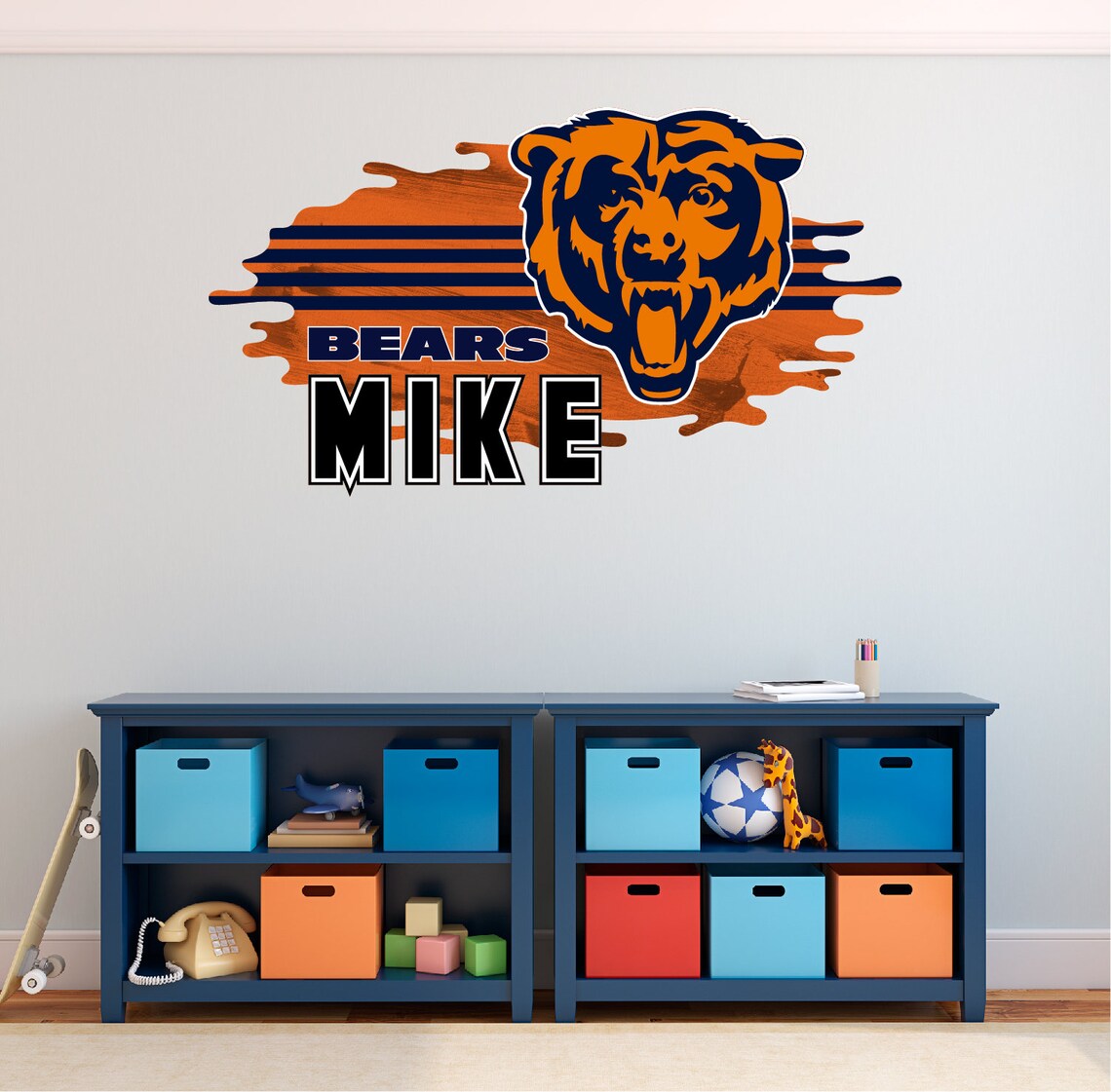 Personalizado Chicago Bears Wall Decal sticker Home Decor Etsy