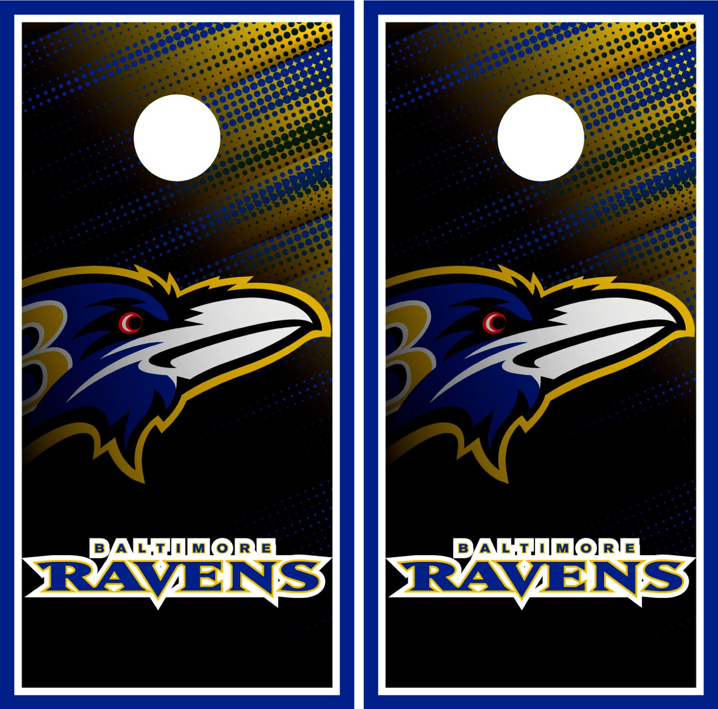 Baltimore Ravens Cornhole Wrap-  Ravens Decal Best Seller Bag Toss Board Wraps Ravens Decal Vinyl Wrap