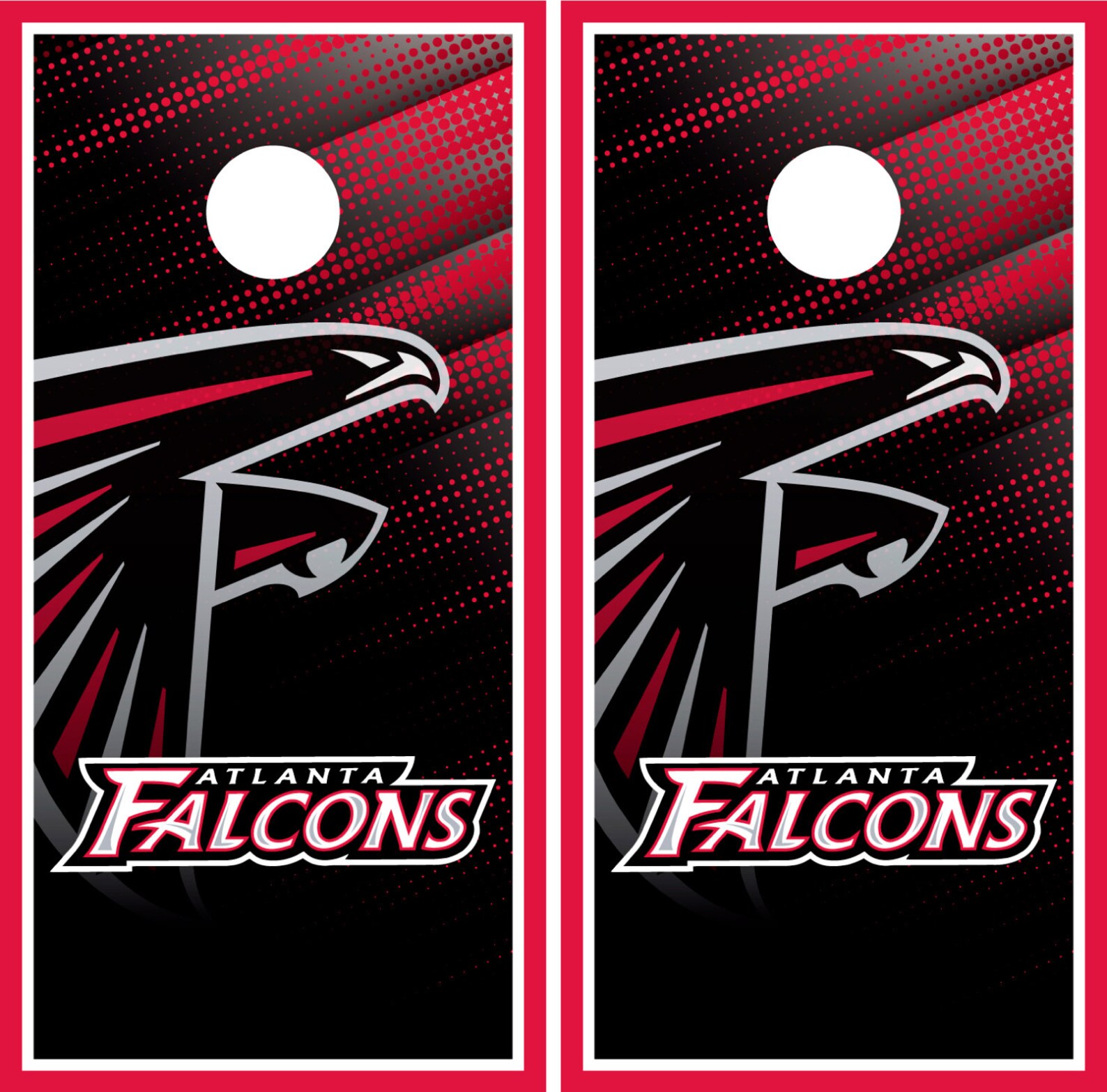 Atlanta Falcons Cornhole Board Wrap Decal SET Stickers Vinyl Etsy