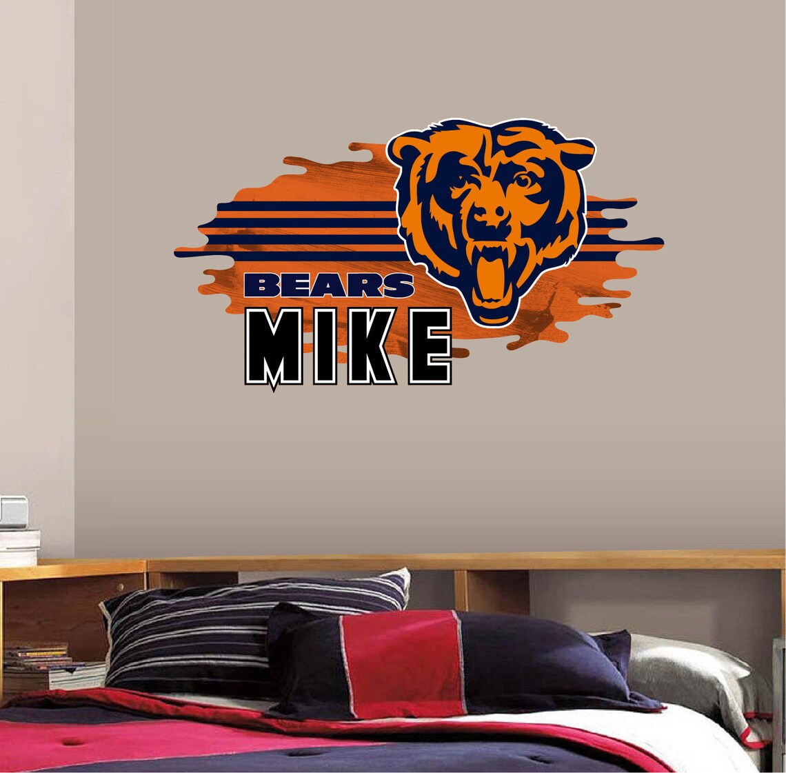 Personalizado Chicago Bears Wall Decal sticker Home Decor Etsy
