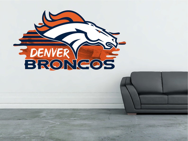 Denver Broncos Logo Wall Decal Sticker Home Decor Custom Vinyl Etsy