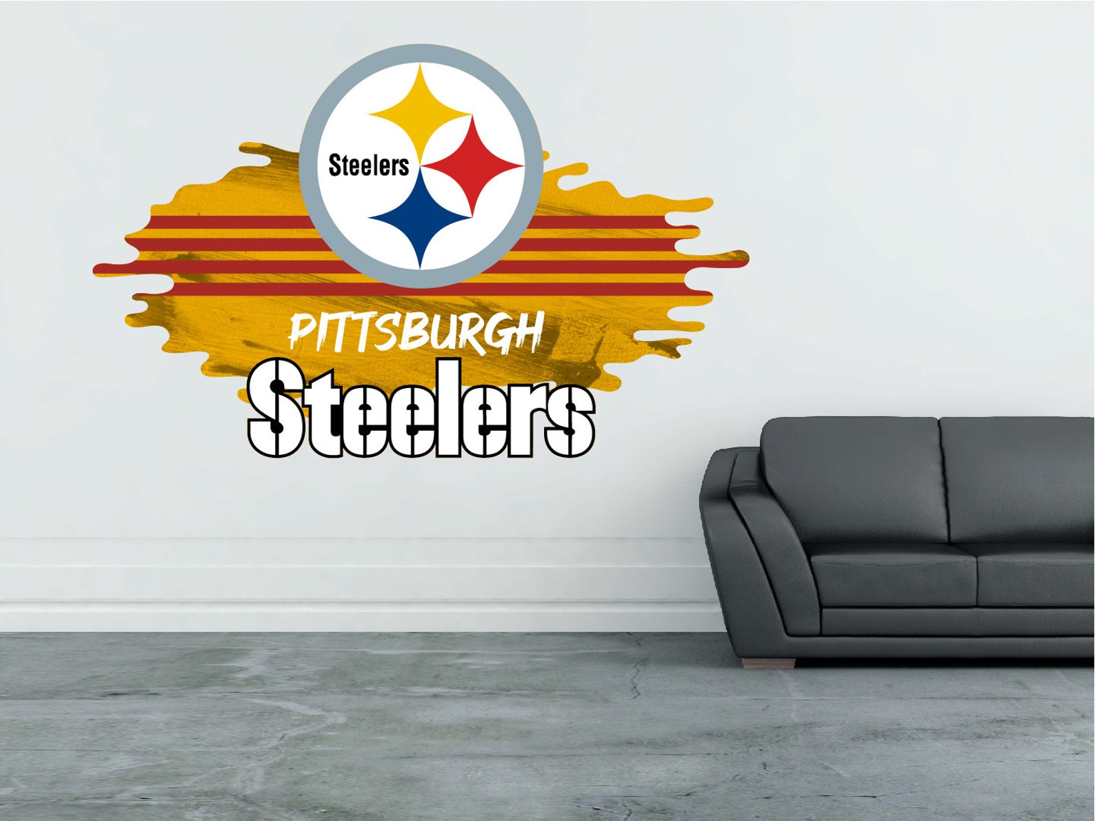 Pittsburgh Steelers Logo Wall Decal Sticker Home Decor Custom Etsy