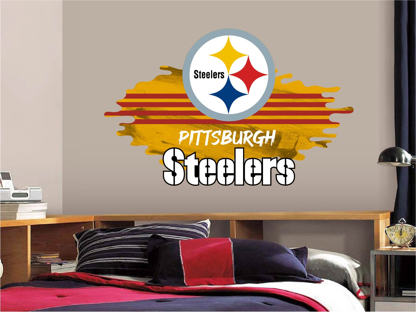Pittsburgh Steelers Logo Wall Decal Sticker Home Decor Custom Etsy