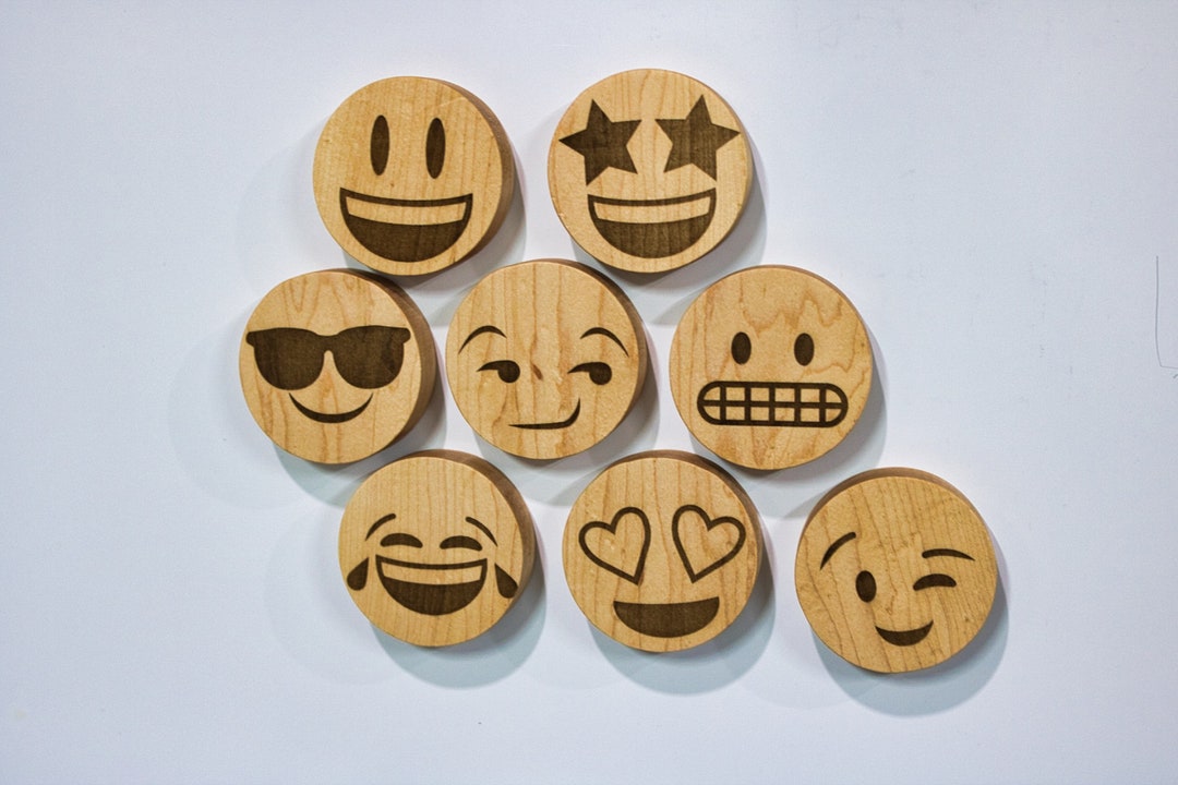 Emojis Wood Bottle Openers Made With Handpicked Etsy