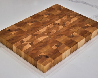 Personalized Medium Maple End Grain Cutting Board Gift Chopping Block Butcher Block 14-58 X 11-34 X 1-12