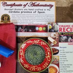 Madrid pattern Garlic Grater Set, quickly prep garlic paste, ginger purée, freshly ground nutmeg & more with this Gourmet Grater from Spain