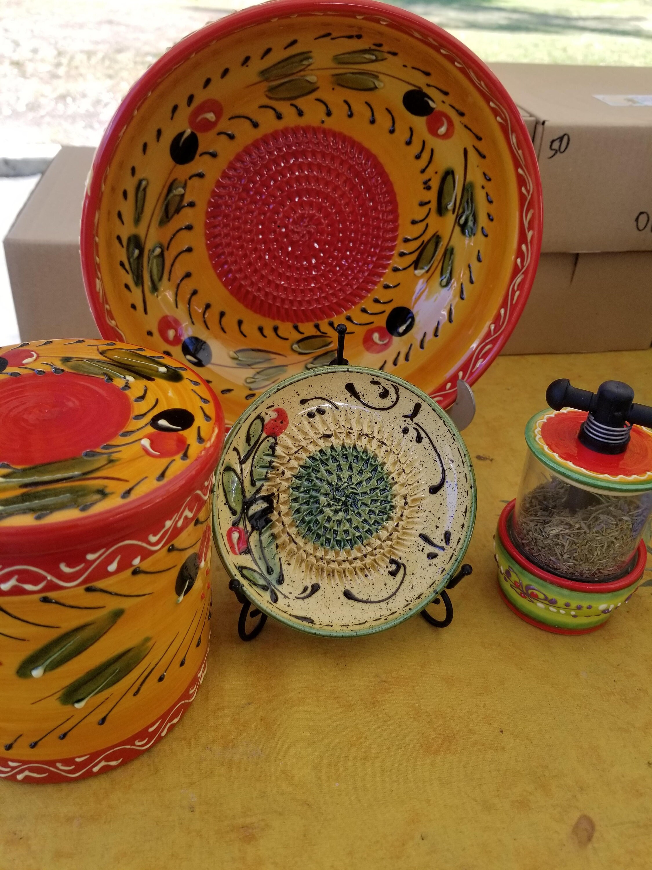 Dry Herb Mill / Herbs De Provence Grinder in Lime 1985 Pattern Etsy