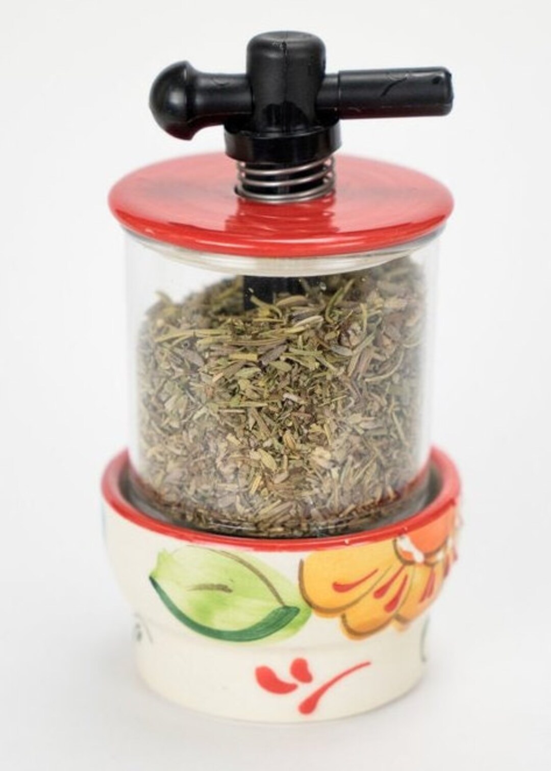 Dry Herb Mill / Herbs De Provence Grinder in Forbes Floral 1989 Pattern