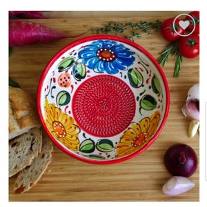 Large Rasp Bowl for Marinades and Dressings Forbes Floral Pattern #1989 Set