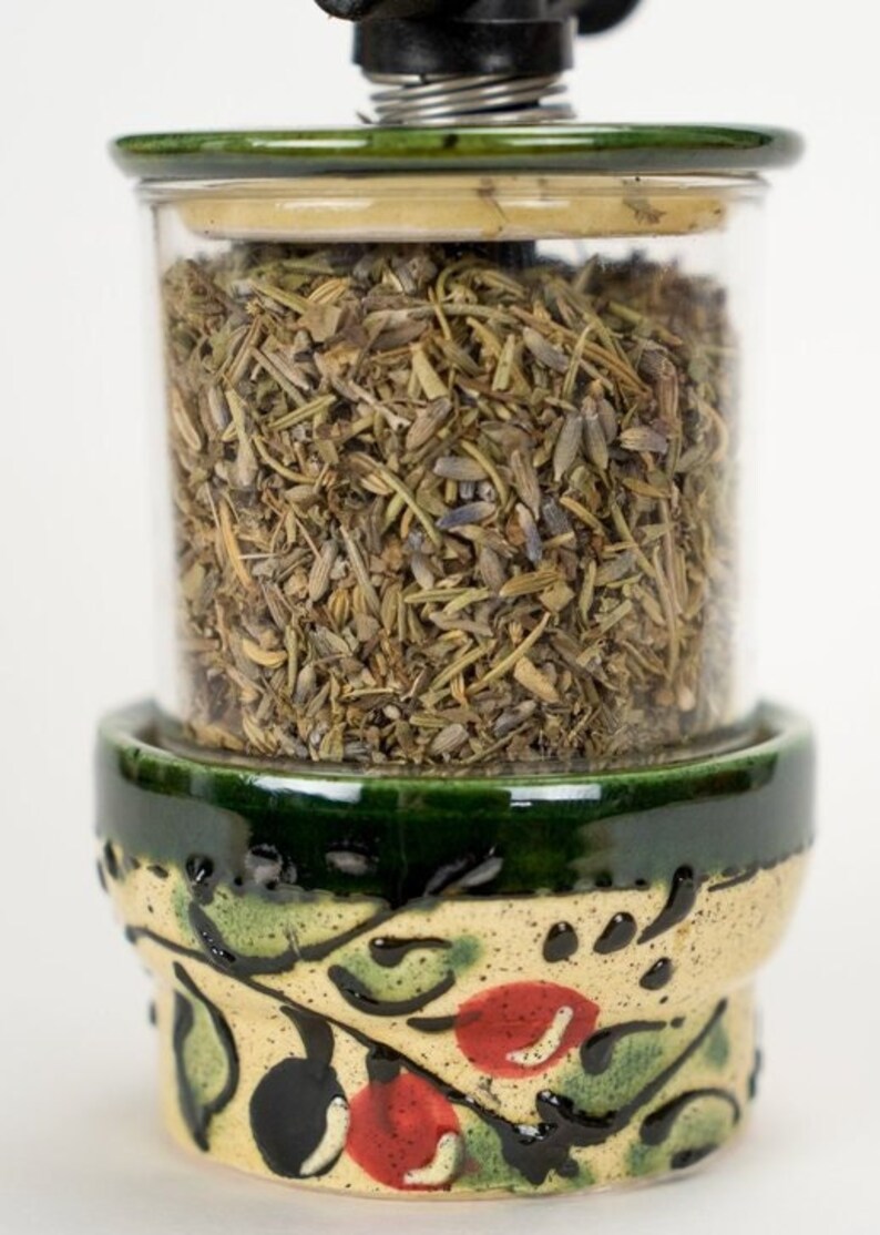 Dry Herb Mill / Herbs De Provence Grinder in Splatter Green 1991