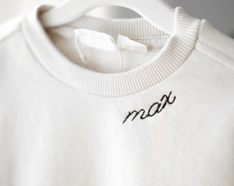 Toddler Custom Embroidered Sweatshirt, Custom Embroidered 2T 3T 4T 5T Kids Sweatshirt, Toddler name sweater, Personalized gift for kids