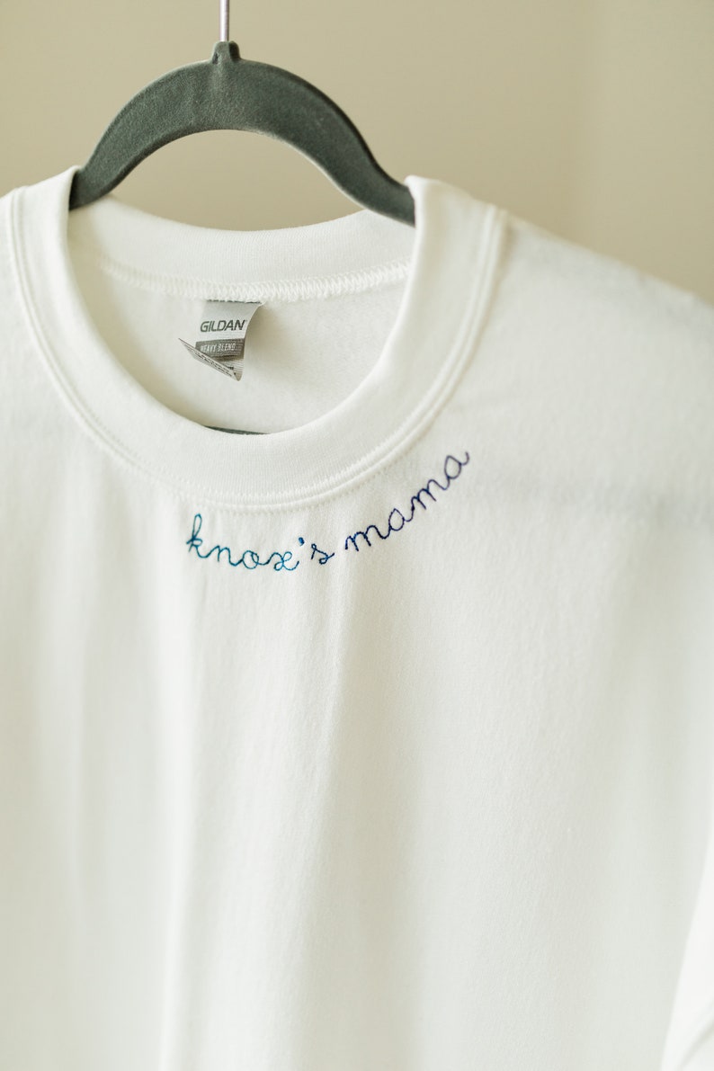 Custom Embroidered Mama Sweatshirt Custom Name Sweatshirt image 6