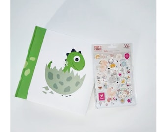 Little Dino Babyalbum inkl. Sticker-Set | Scrapbooking | DIY