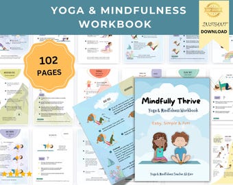 Kids Yoga & Mindfulness Resource, Yoga Flashcards, Positive Affirmations, Yoga for Children, Movement and Mindfulness Activity, Therapy Tool
