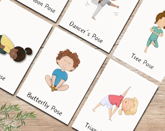 Kids Yoga Poses Flashcards: Movement & Calm Cards (Digital Download).