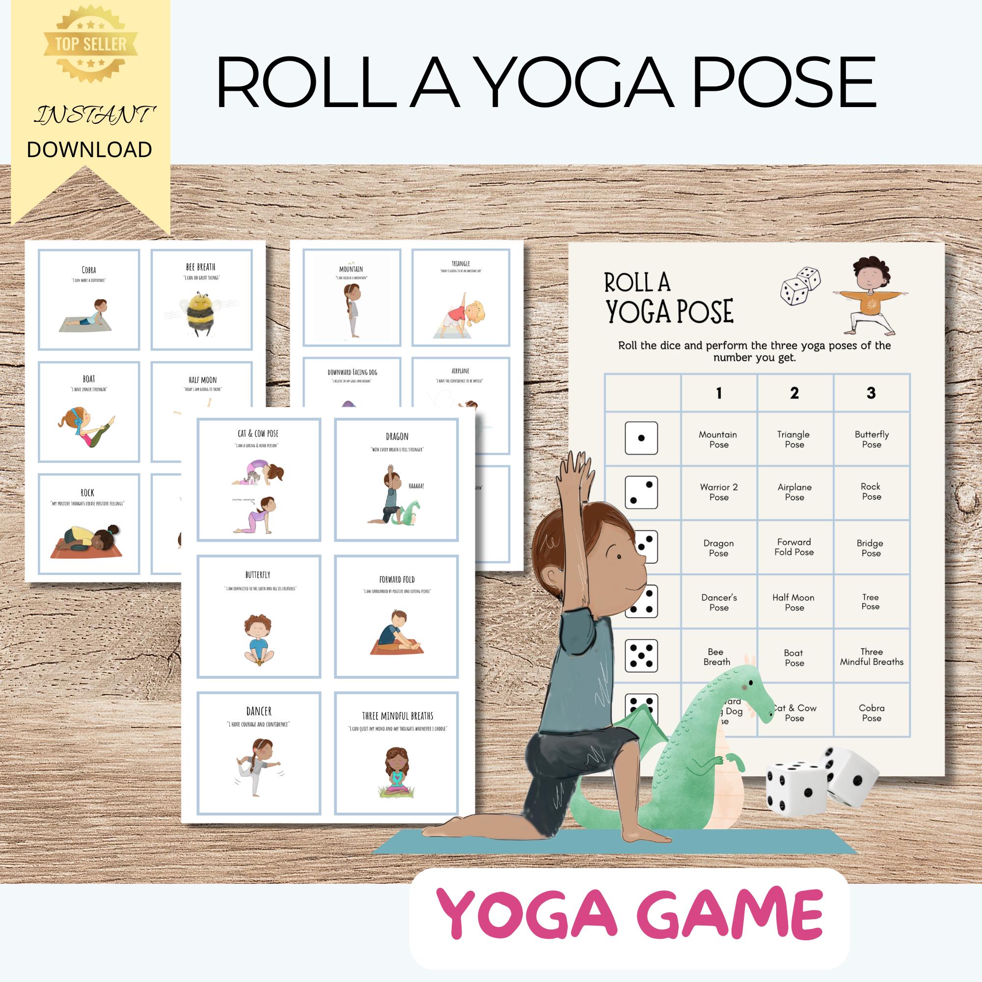 KIDS YOGA GAME, Yoga, mindfulness, yoga flashcards, Mindfulness, kids crafts, Coping Skills, educational tools, Child Development, teachers