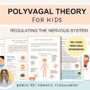 Kinder Nervensystem Workbook | Emotionale Regulation, PolyvagaleTheorie & Fenster der Toleranz | Druckbare PDF | Yoga Karteikarten | Somatisches Kind