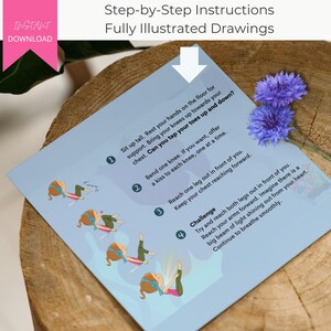 Kids Yoga & Mindfulness Cards, Yoga Flashcard, Positive Affirmation ...
