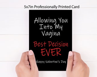 Funny Valentines Card, Funny Card For Husband, Naughty Card For Boyfriend, Valentines Card for Him, Husband Valentine Rude Card