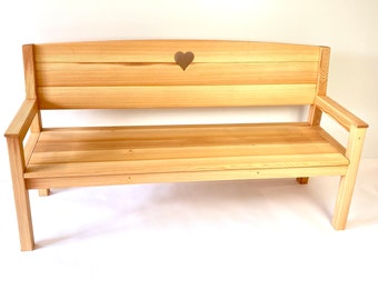 Garden bench made of larch wood/customizable