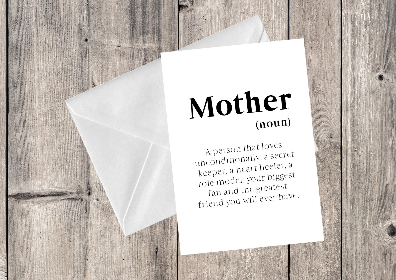 Definition Of A Mother Card Meaningful Mothers Day Card Etsy