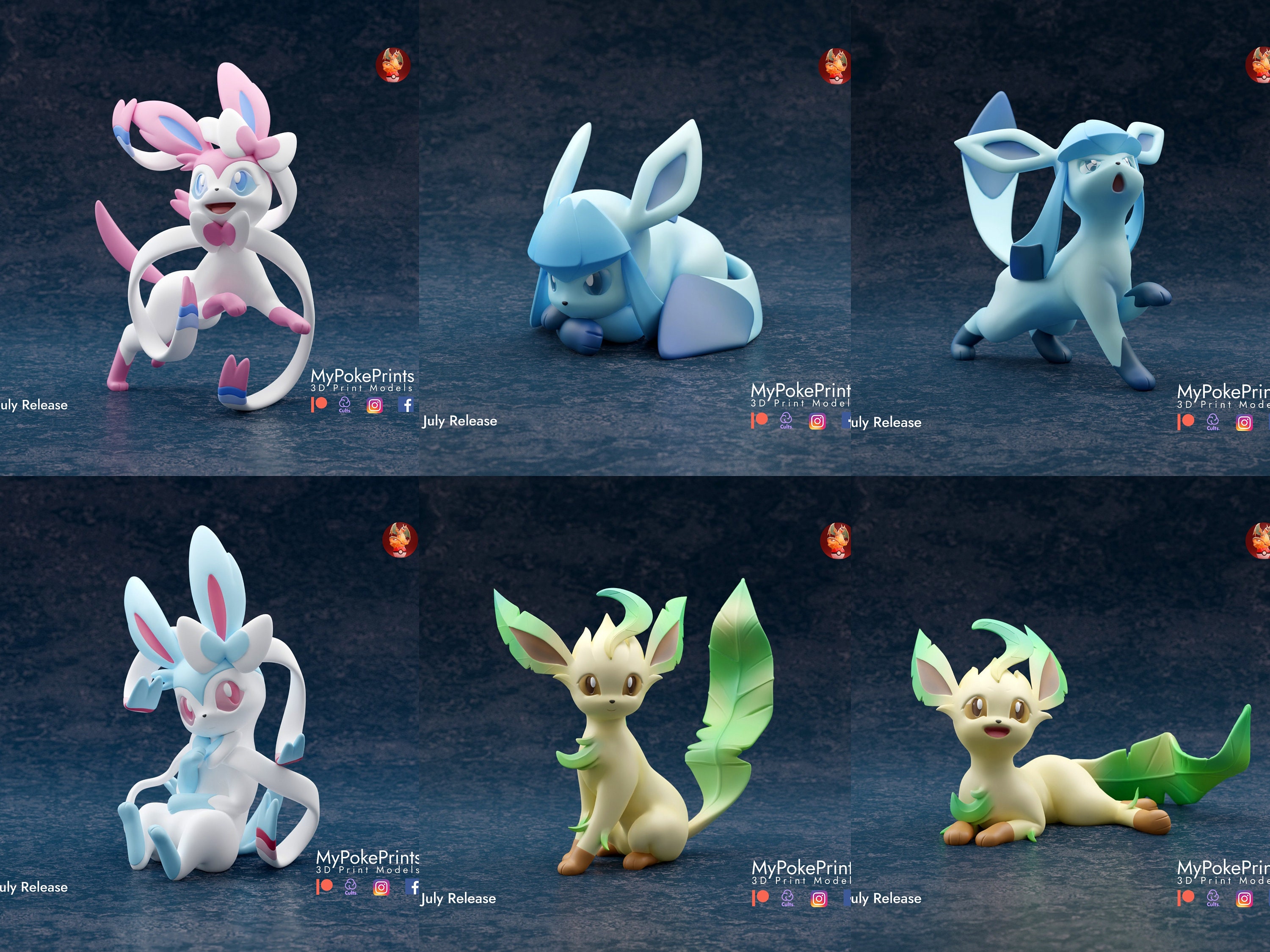 EEVEELUTIONS POKEMON 3D model 3D printable