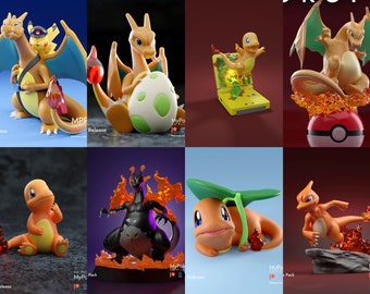 ヒトカゲの進化ライン。ヒトカゲ、リザードン、チャイザードのポケモン