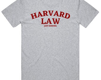 harvard law just kidding cropped sweatshirt