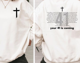 Ihre 41 kommt PNG, christliche Sublimationsdesigns, T-Shirt-Designs, inspirierende biblische Designs, Jesus Retro Ästhetik PNG DTF Grafik