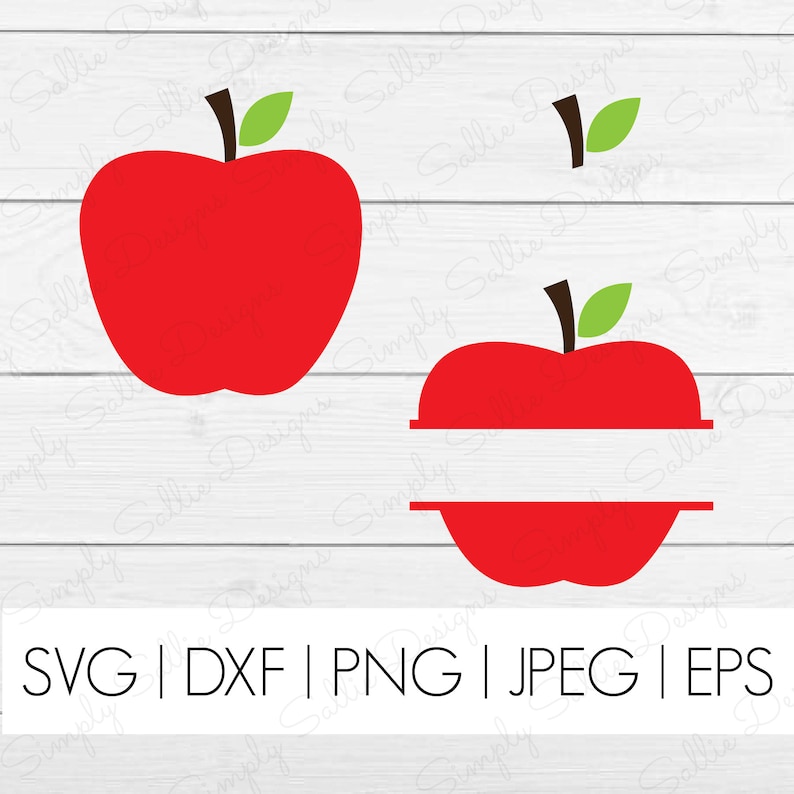 Download Apple Set Svg File Apple Dxf Svg File Silhouette Cut Etsy
