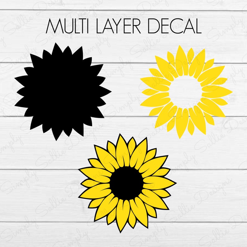 Download Sunflower SVG File Sunflower DXF SVG file Silhouette Cut ...